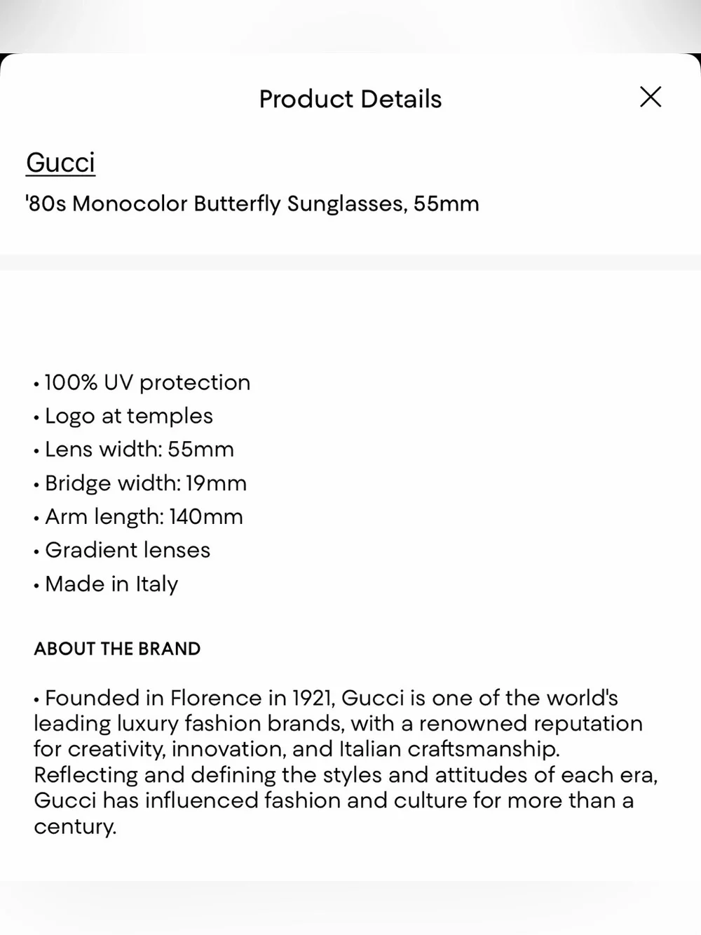 Gucci '80s Monocolor Butterfly Oversized Sunglasses, 55mm
